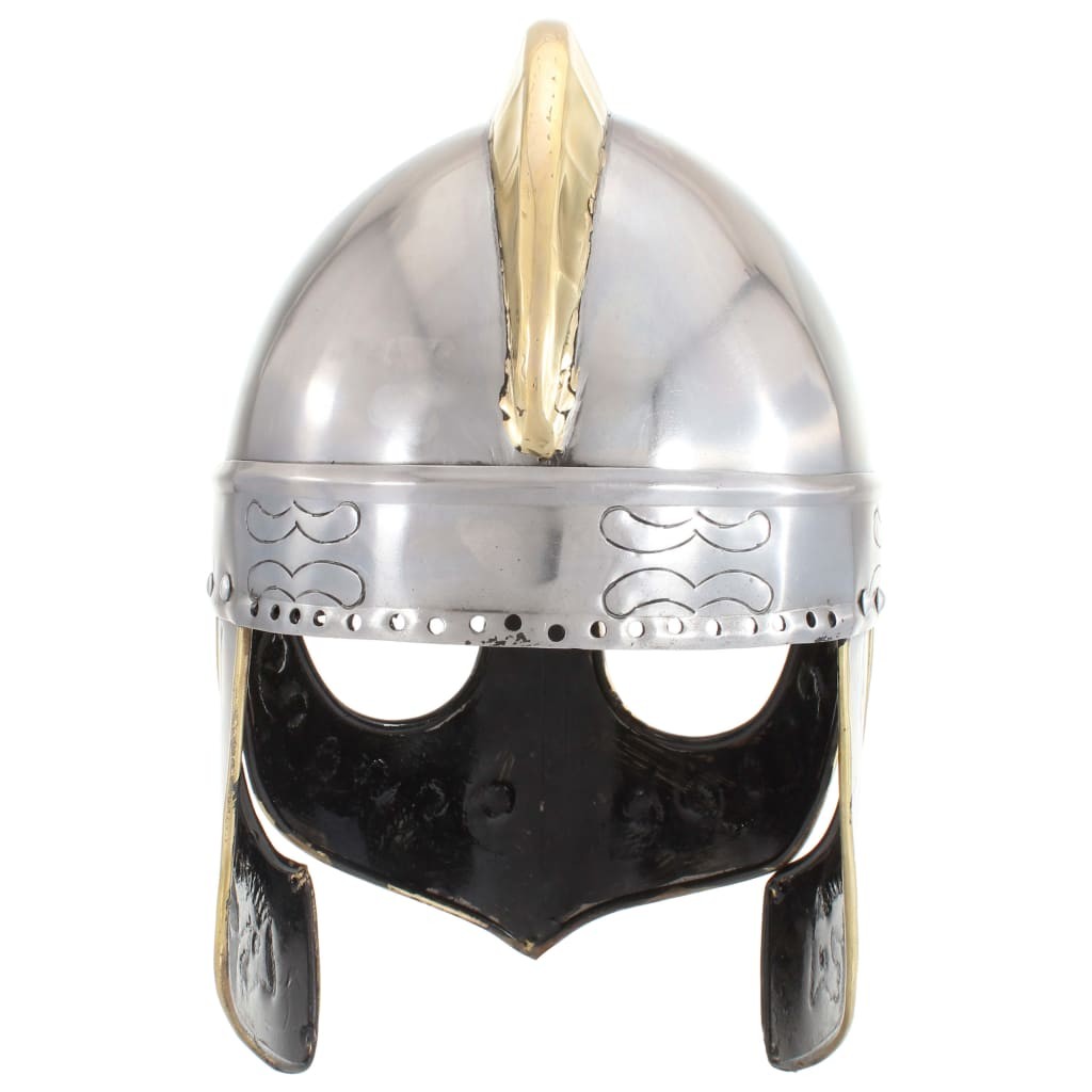Beowulf Helmet Antique Replica LARP Silver Steel